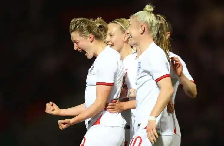 Sarina Wiegman oversaw England Women's 20-0 victory over Latvia, where Ellen White broke the team's scoring record.